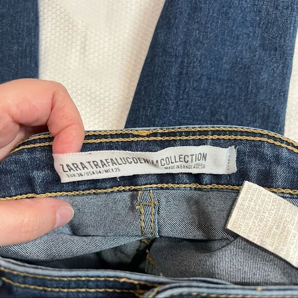 Zara Dark Wash High Rise‎ Waist Skinny Jeans - Picture 4 of 8